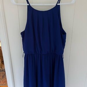 by & by Navy Blue Midi Dress